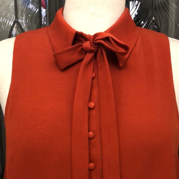 J.O.A. Los Angeles Tambourine Dream Rust Orange Swing Trapeze Dress - Picture 3 of 9